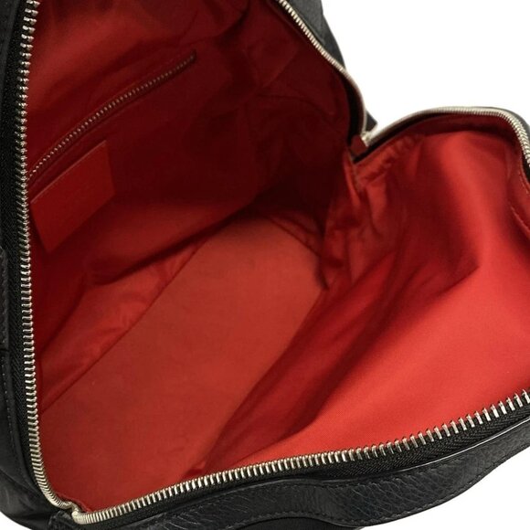 CHRISTIAN LOUBOUTIN - Black Red Multi Nylon Leather Backpack - Picture 10 of 16